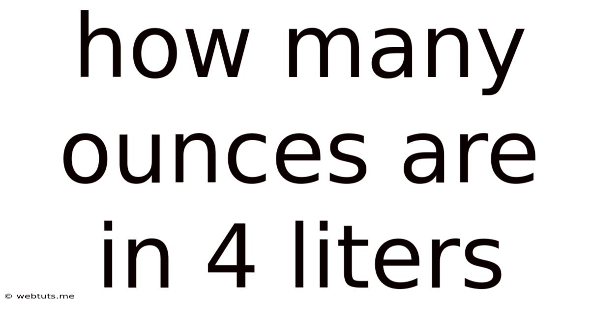 How Many Ounces Are In 4 Liters