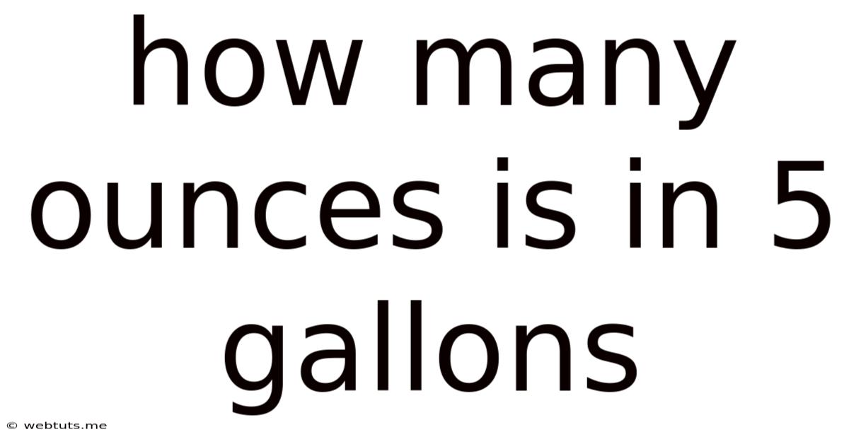 How Many Ounces Is In 5 Gallons