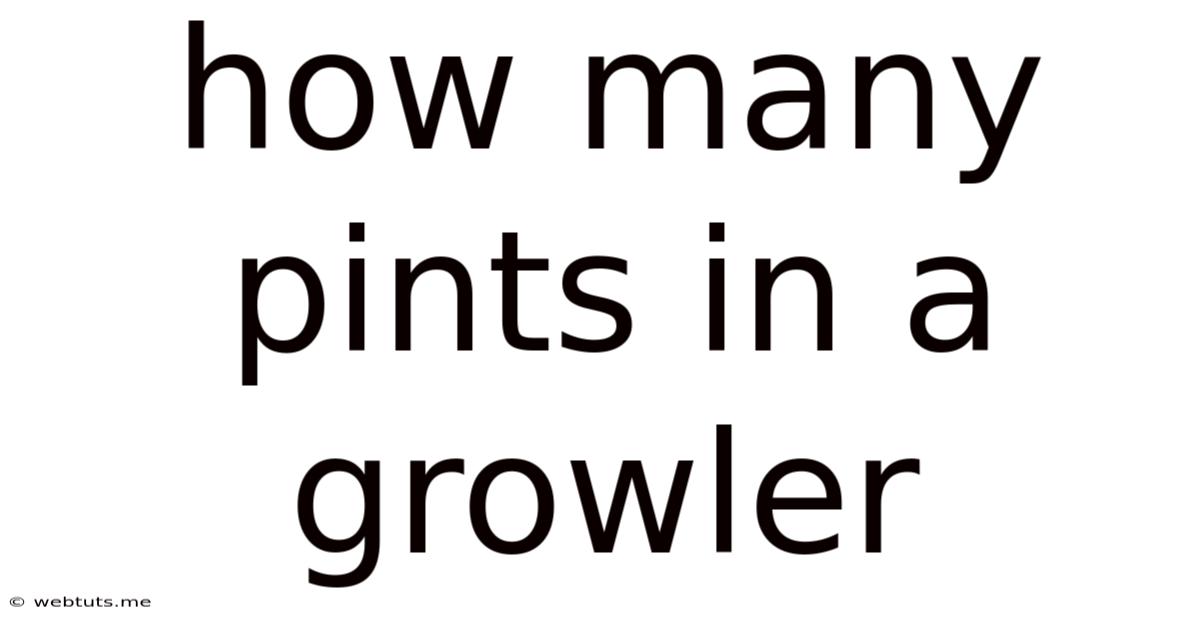 How Many Pints In A Growler