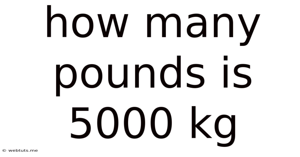 How Many Pounds Is 5000 Kg