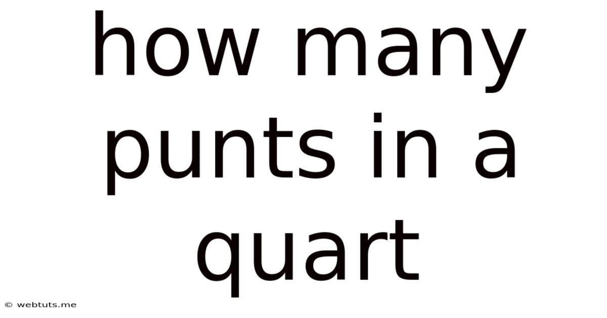 How Many Punts In A Quart