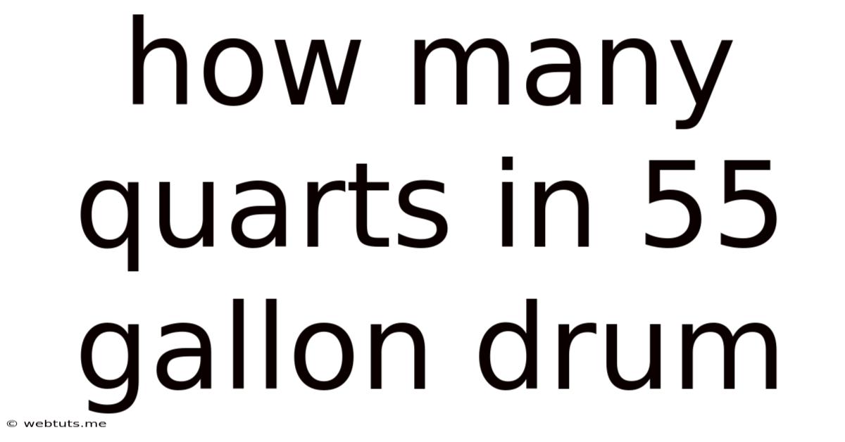 How Many Quarts In 55 Gallon Drum