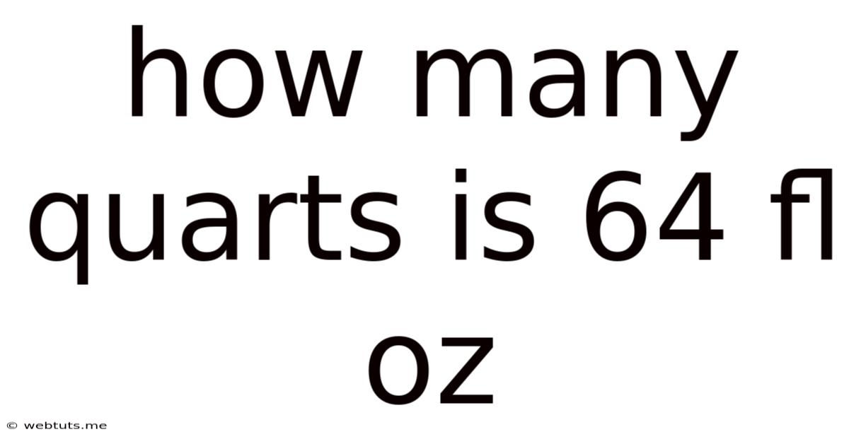 How Many Quarts Is 64 Fl Oz