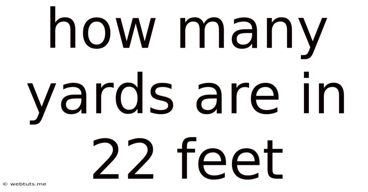 How Many Yards Are In 22 Feet