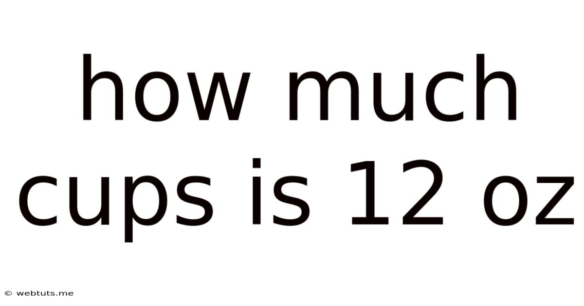 How Much Cups Is 12 Oz
