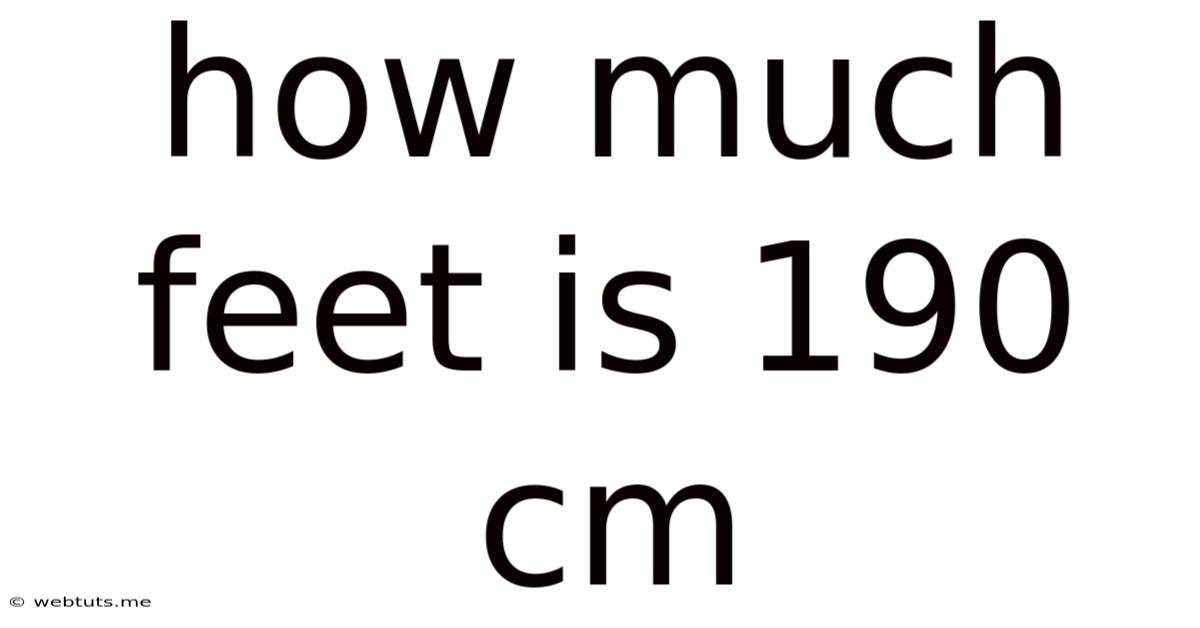 How Much Feet Is 190 Cm