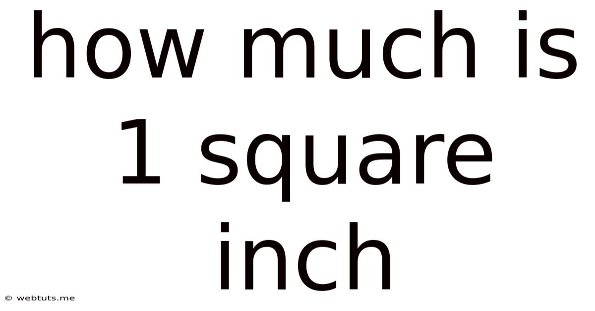 How Much Is 1 Square Inch