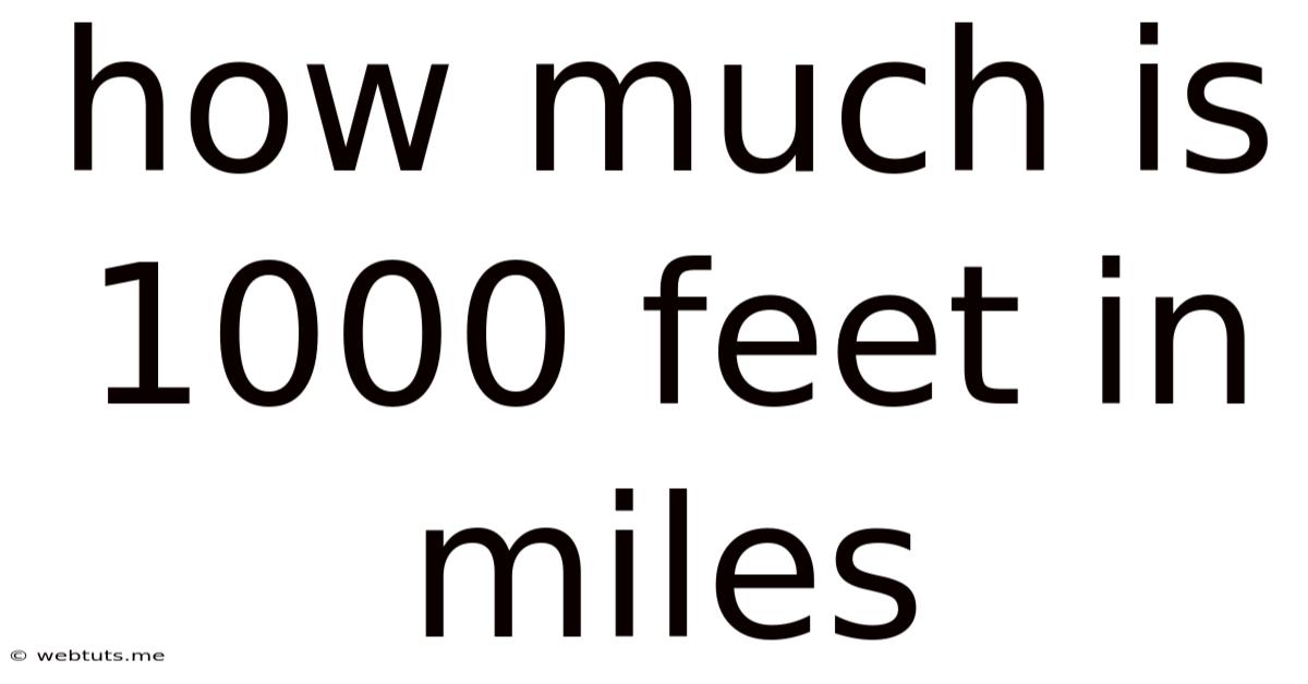 How Much Is 1000 Feet In Miles