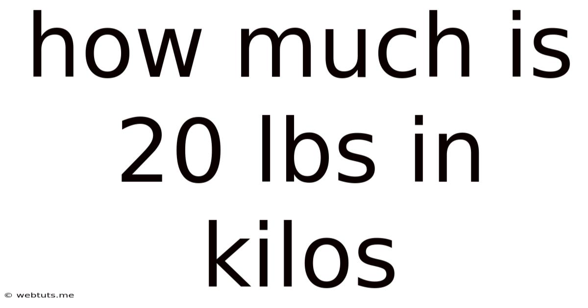 How Much Is 20 Lbs In Kilos