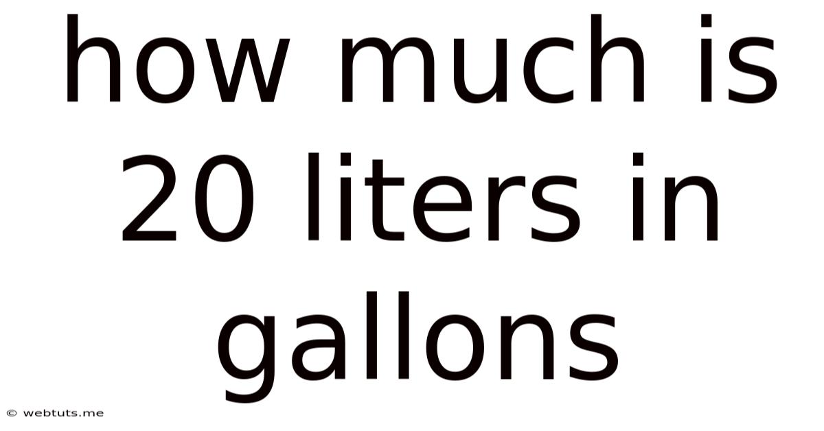 How Much Is 20 Liters In Gallons