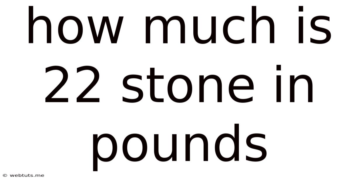 How Much Is 22 Stone In Pounds