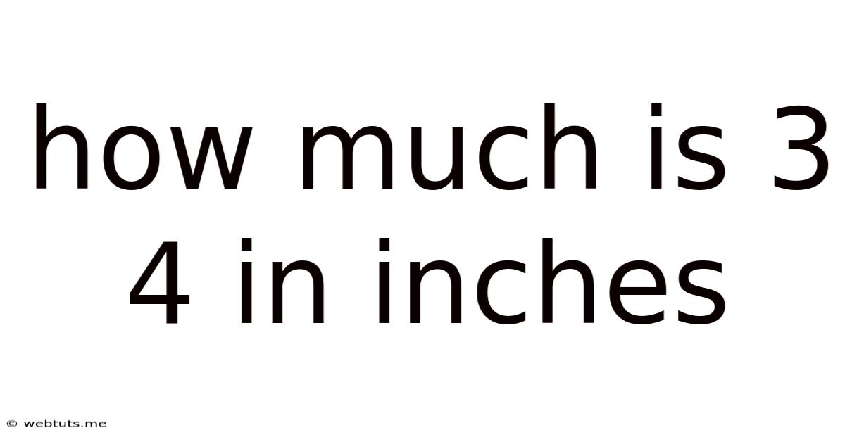 How Much Is 3 4 In Inches