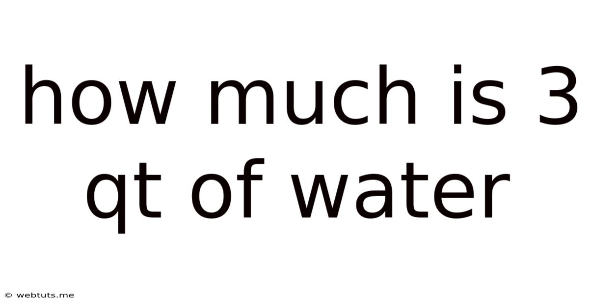 How Much Is 3 Qt Of Water