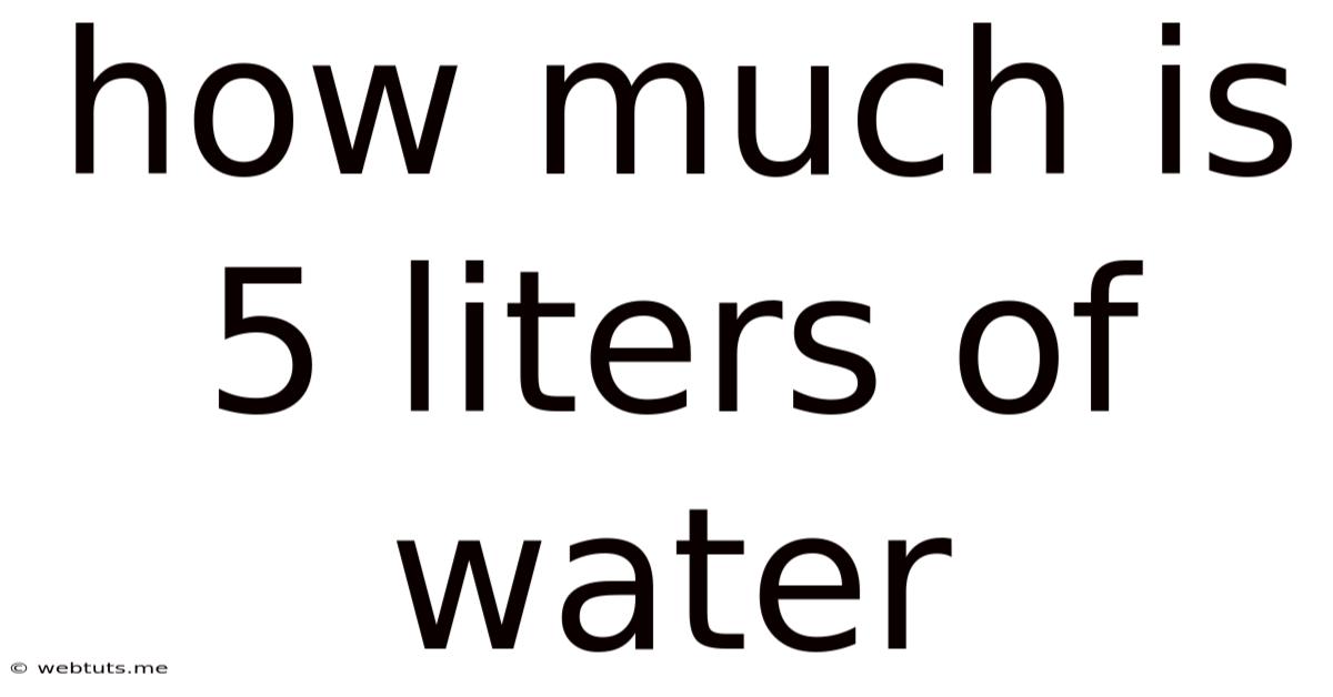 How Much Is 5 Liters Of Water