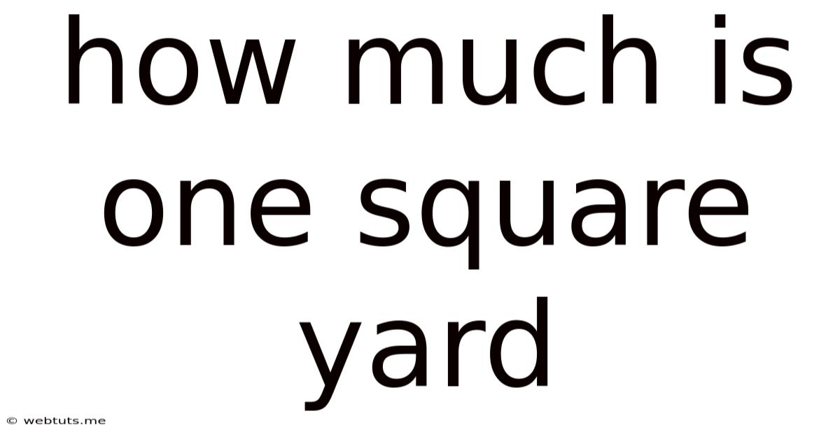 How Much Is One Square Yard