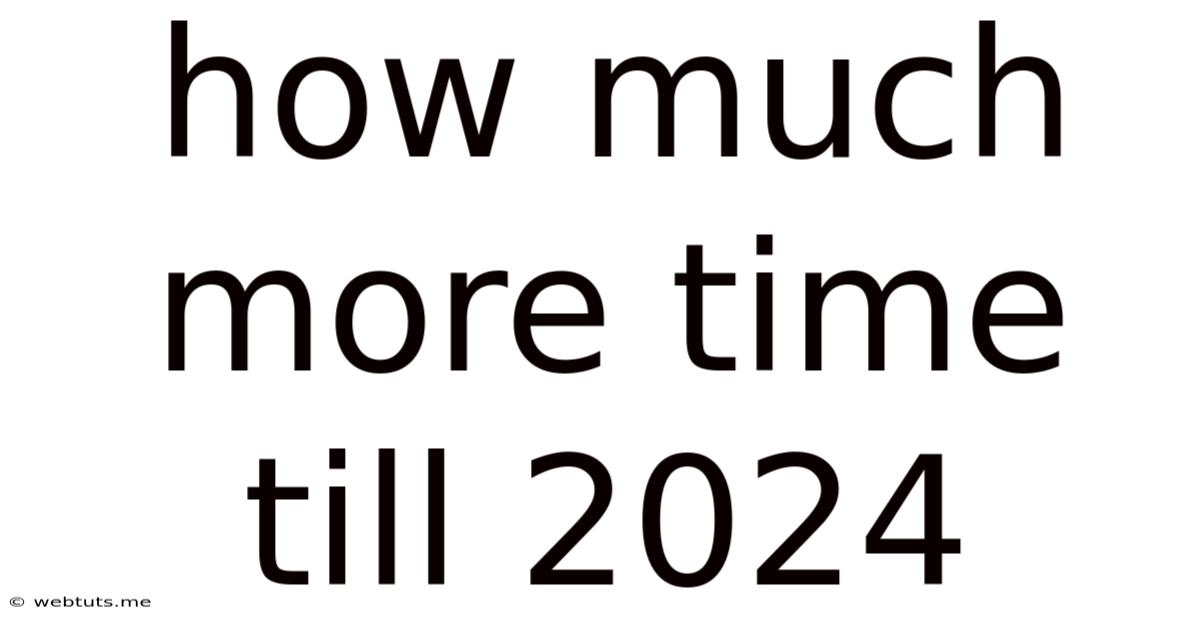 How Much More Time Till 2024