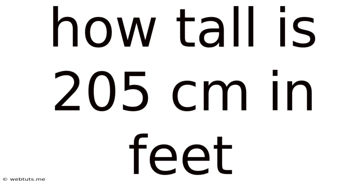 How Tall Is 205 Cm In Feet