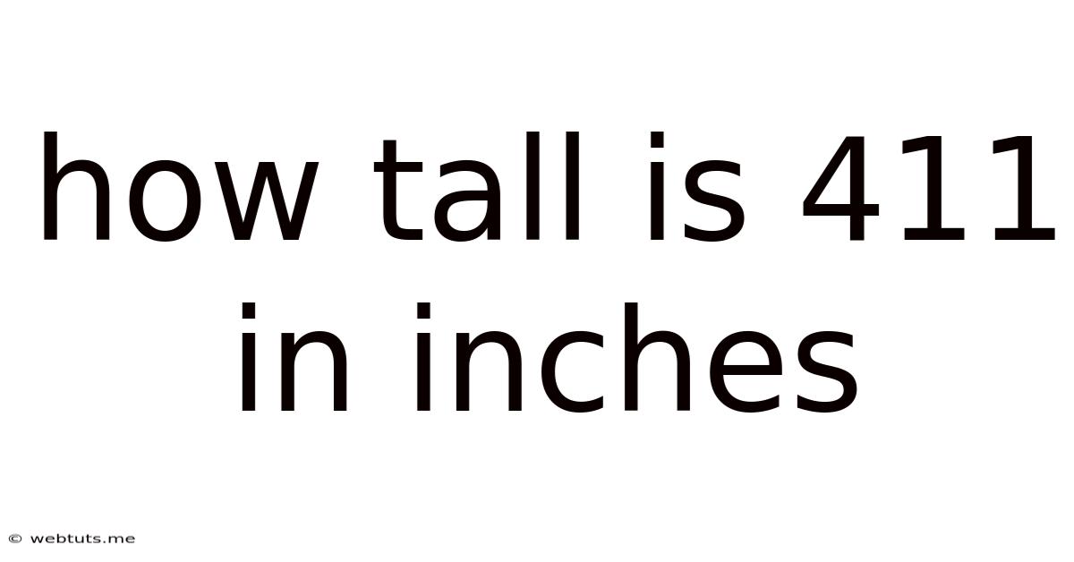 How Tall Is 411 In Inches