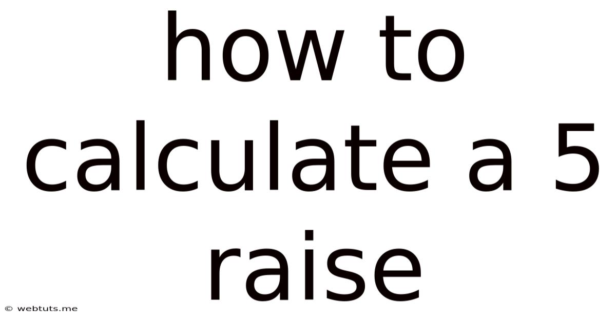 How To Calculate A 5 Raise