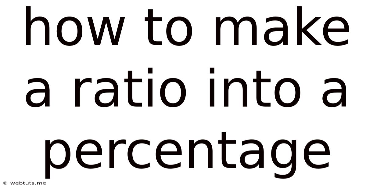How To Make A Ratio Into A Percentage