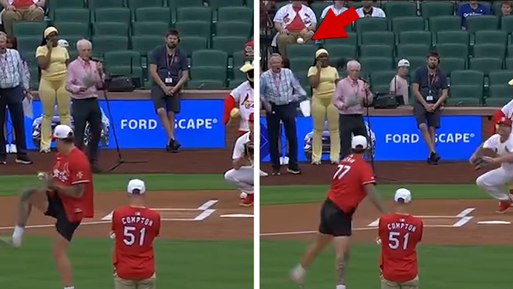 Lewan's Hilarious Bad First Pitch Goes Viral
