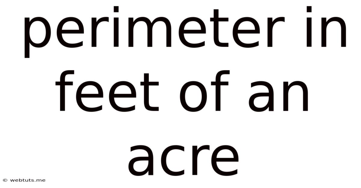 Perimeter In Feet Of An Acre