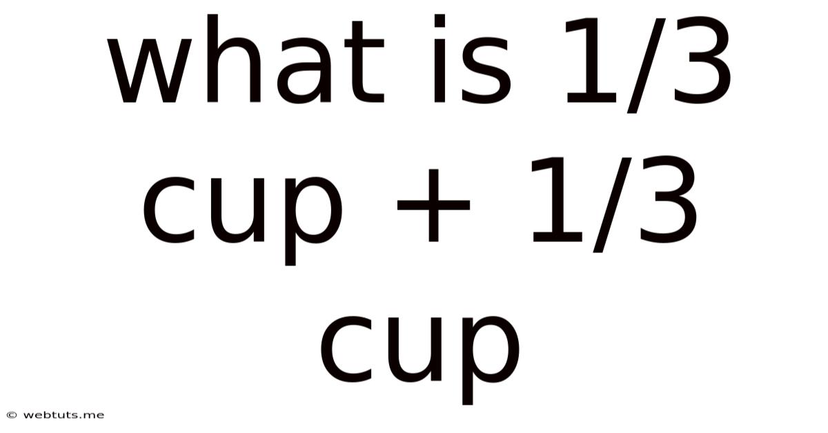 What Is 1/3 Cup + 1/3 Cup