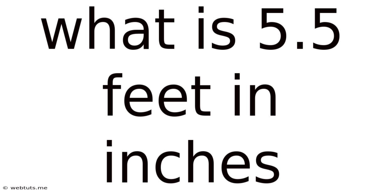 What Is 5.5 Feet In Inches