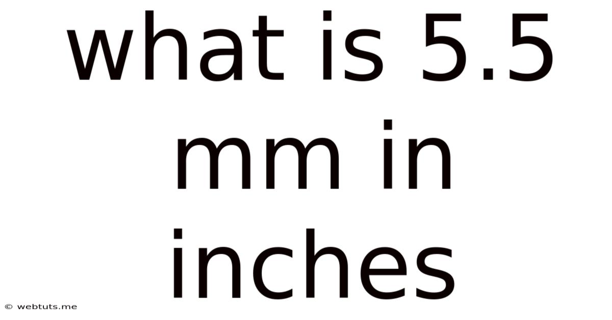 What Is 5.5 Mm In Inches