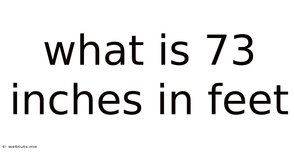 What Is 73 Inches In Feet