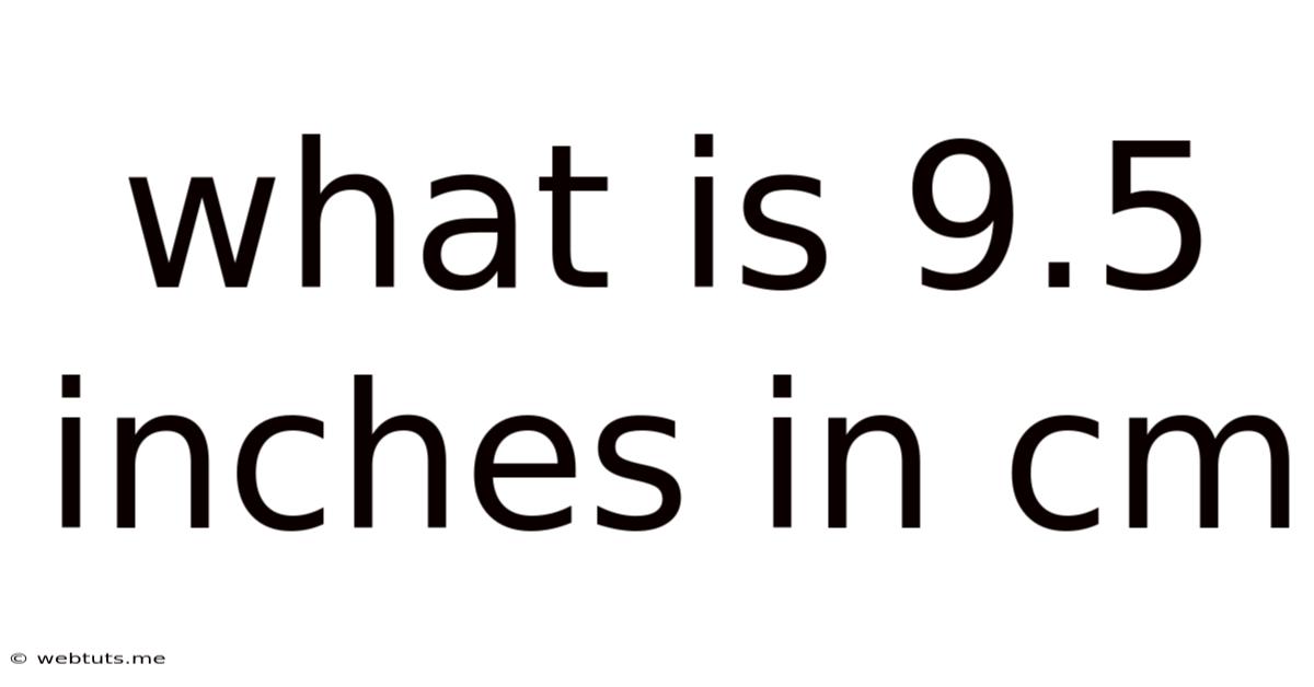 What Is 9.5 Inches In Cm